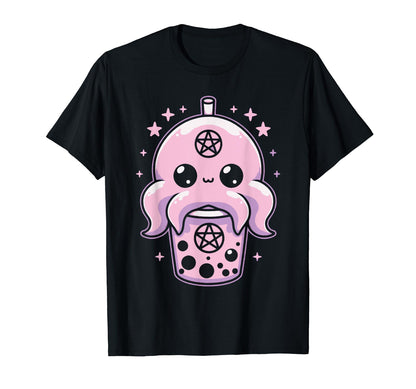 Boba Bubble Tea Monster Vaporwave Pastel T-Shirt - Trendy Graphic Unisex - T-Shirt, Sweatshirt, Hoodie