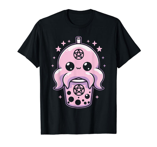 Boba Bubble Tea Monster Vaporwave Pastel T-Shirt - Trendy Graphic Unisex - T-Shirt, Sweatshirt, Hoodie