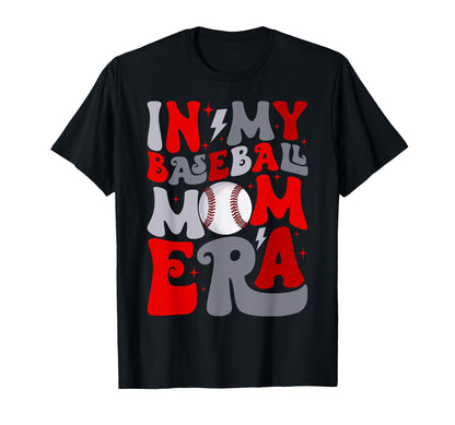 Groovy My Baseball Mom Era Mommy T-Shirt - Aesthetic Graphic for Adults - T-Shirt, Sweatshirt, Hoodie