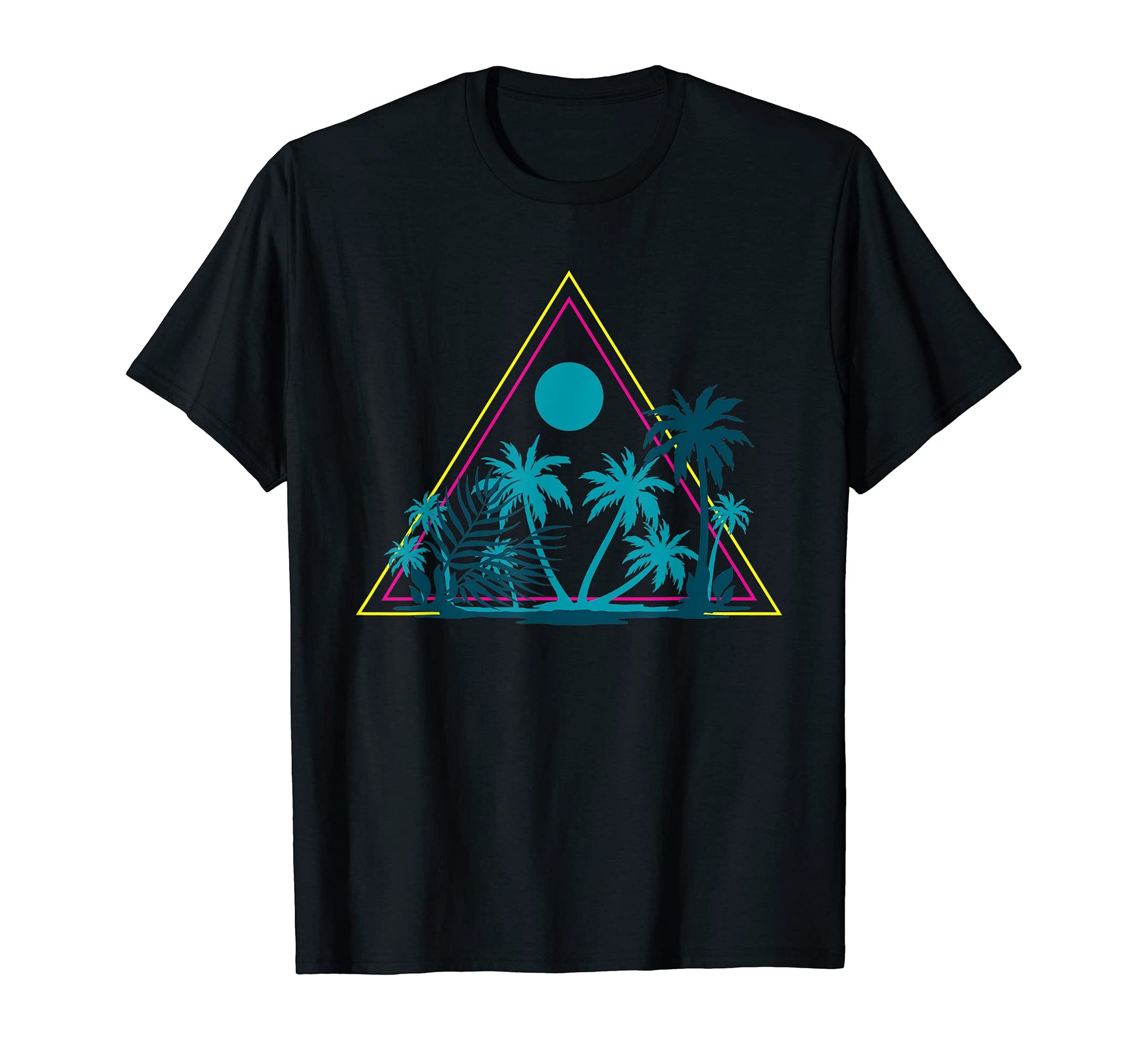 Palm Trees 80S Vaporwave T-Shirt - Casual Everyday Wear for Adults - T-Shirt, Sweatshirt, Hoodie