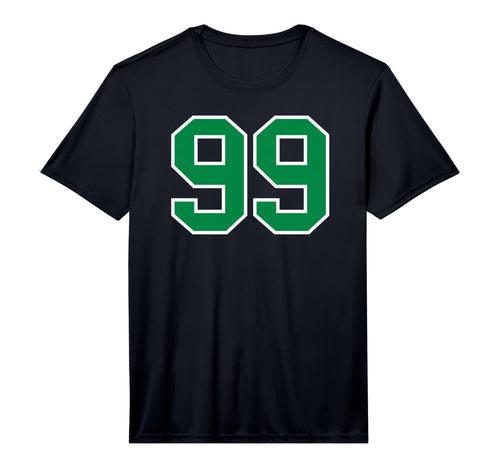 Number 99 Green Sports Team Varsity T-Shirt - Minimalist Print Men Women - T-Shirt, Sweatshirt, Hoodie