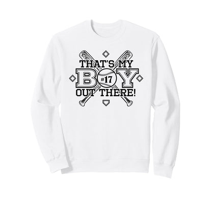 Baseball Mom Dad Thats My Proud Parent Sweatshirt - Novelty Apparel Unisex - T-Shirt, Sweatshirt, Hoodie