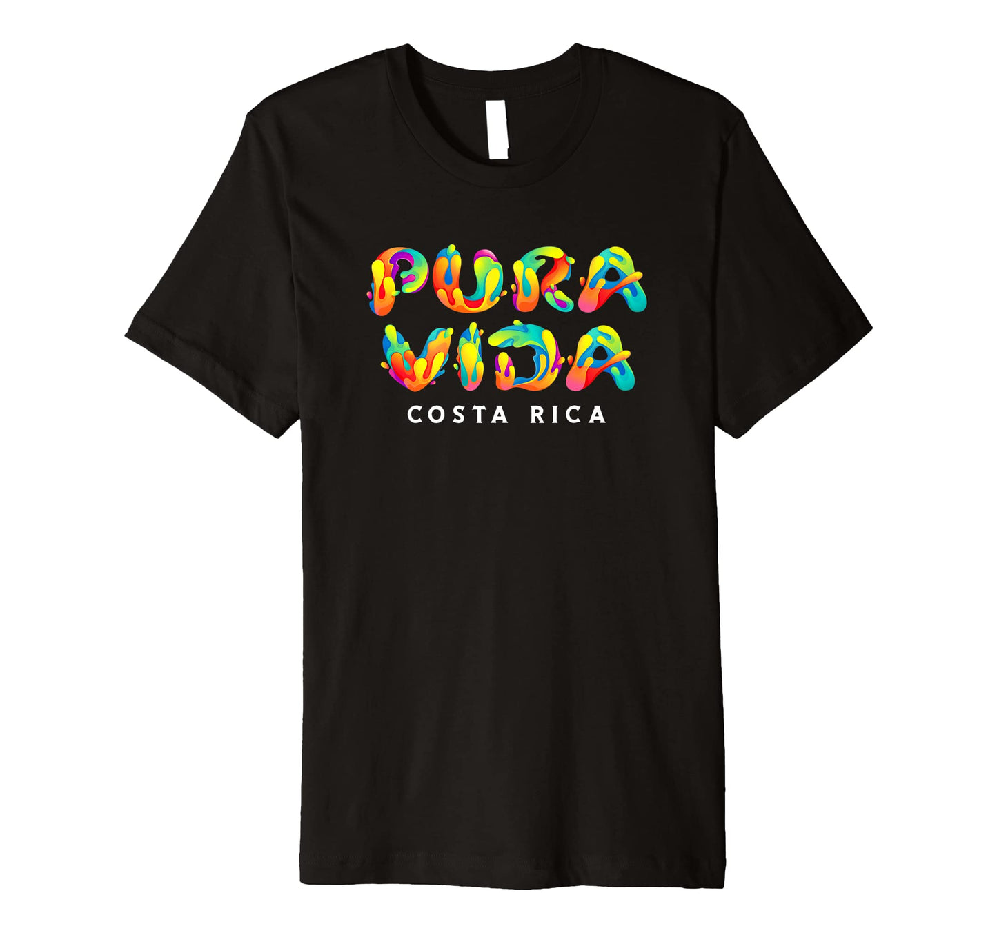 Pura Vida Costa Rica Rainbow Color T-Shirt - Aesthetic Graphic for Adults - T-Shirt, Sweatshirt, Hoodie