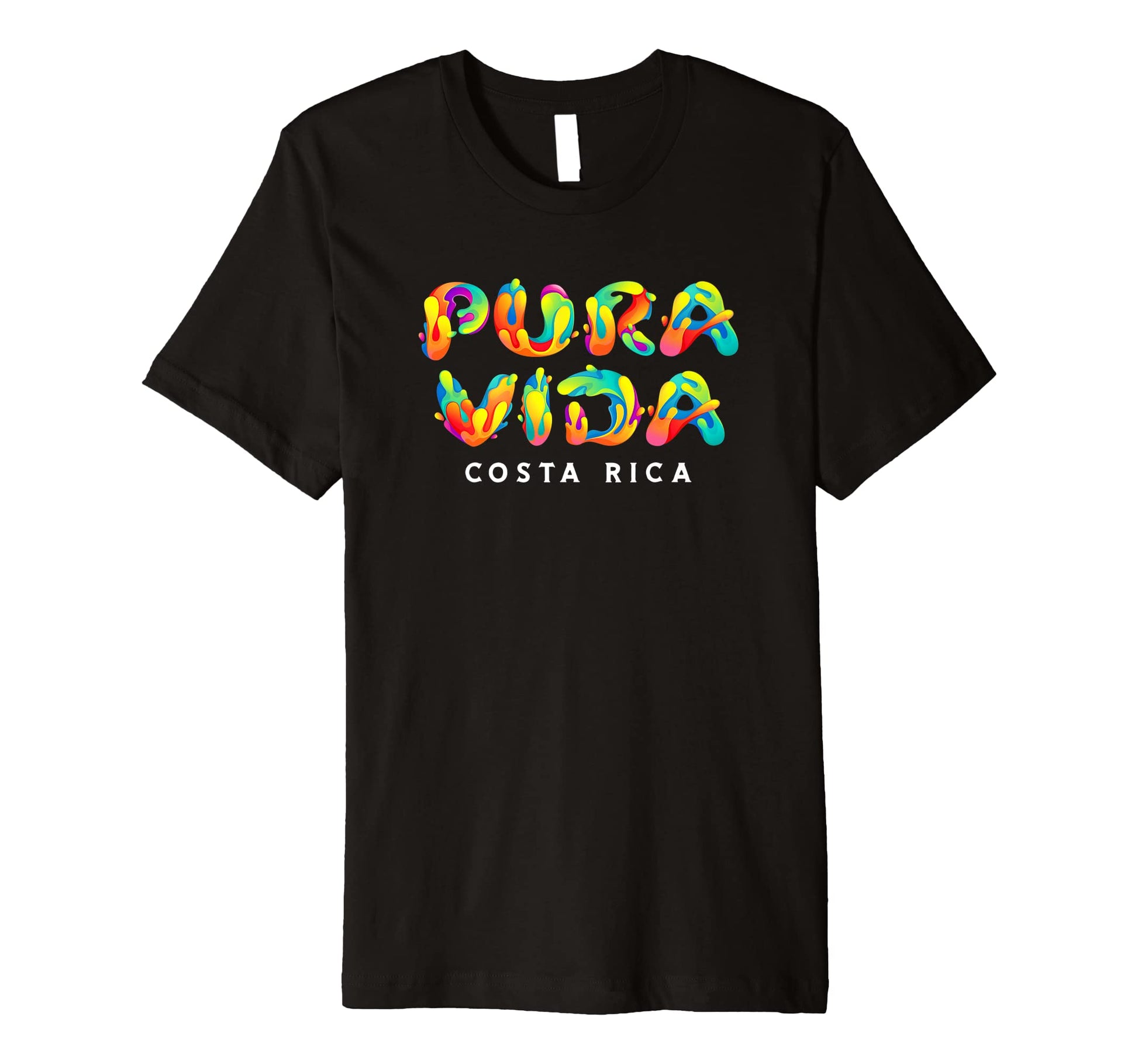 Pura Vida Costa Rica Rainbow Color T-Shirt - Aesthetic Graphic for Adults - T-Shirt, Sweatshirt, Hoodie