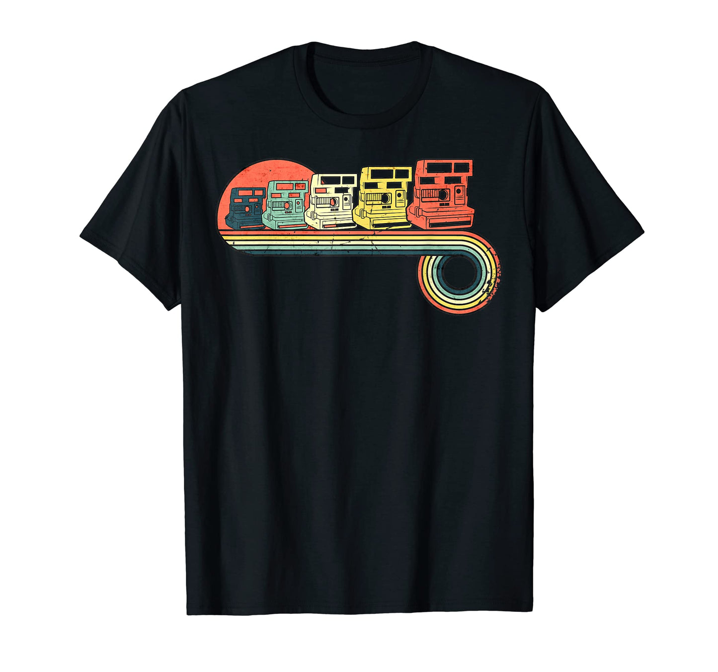 Camera Sunset Rainbow T-Shirt - Aesthetic Graphic Unisex - T-Shirt, Sweatshirt, Hoodie