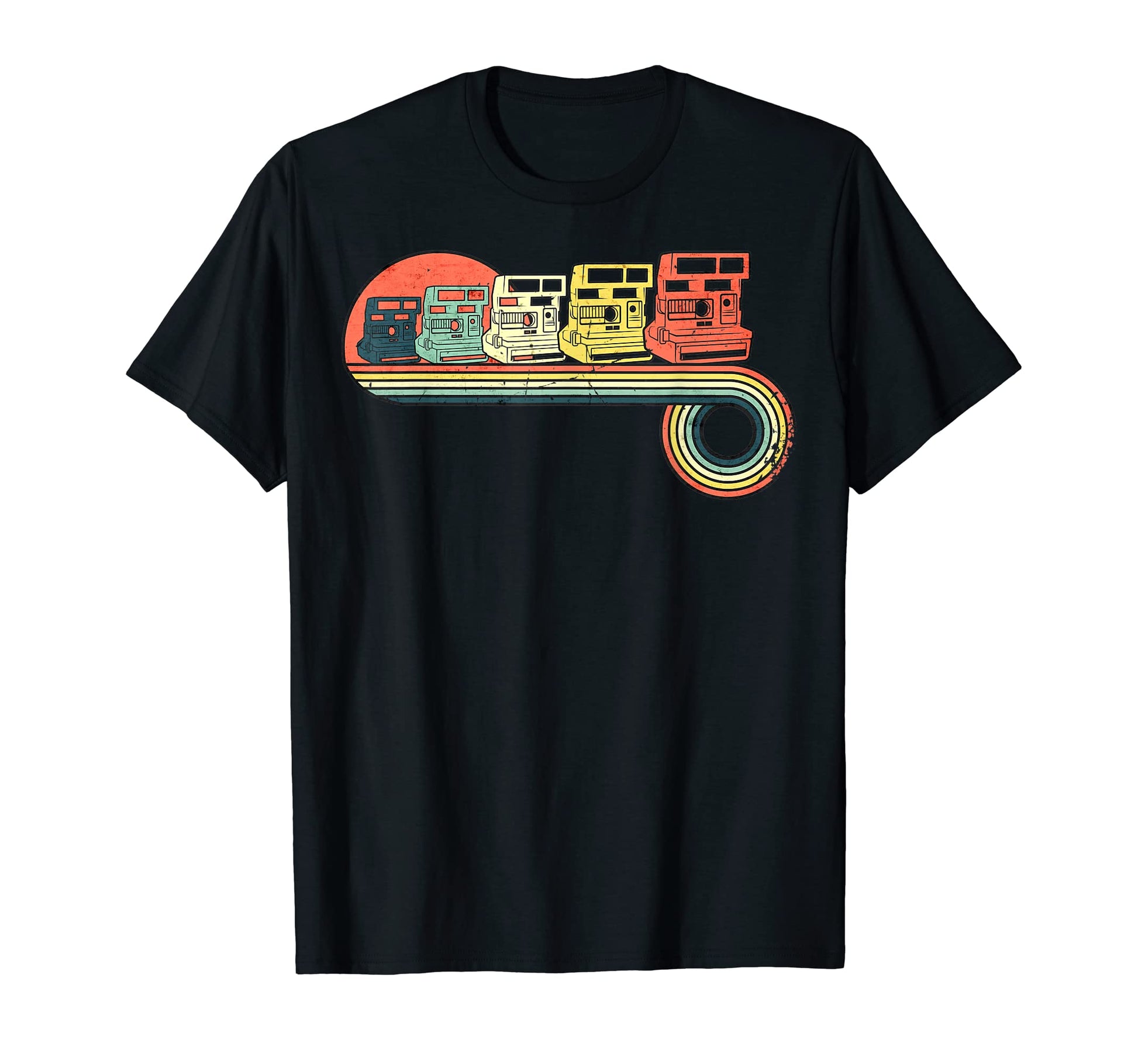 Camera Sunset Rainbow T-Shirt - Aesthetic Graphic Unisex - T-Shirt, Sweatshirt, Hoodie