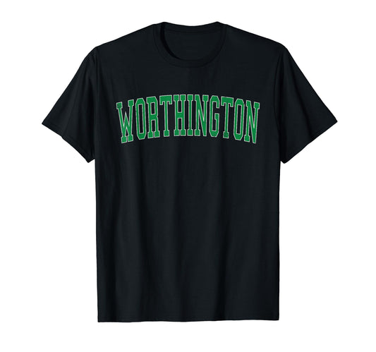 Worthington Oh Distressed Green Varsity T-Shirt - Custom Art Print Unisex - T-Shirt, Sweatshirt, Hoodie