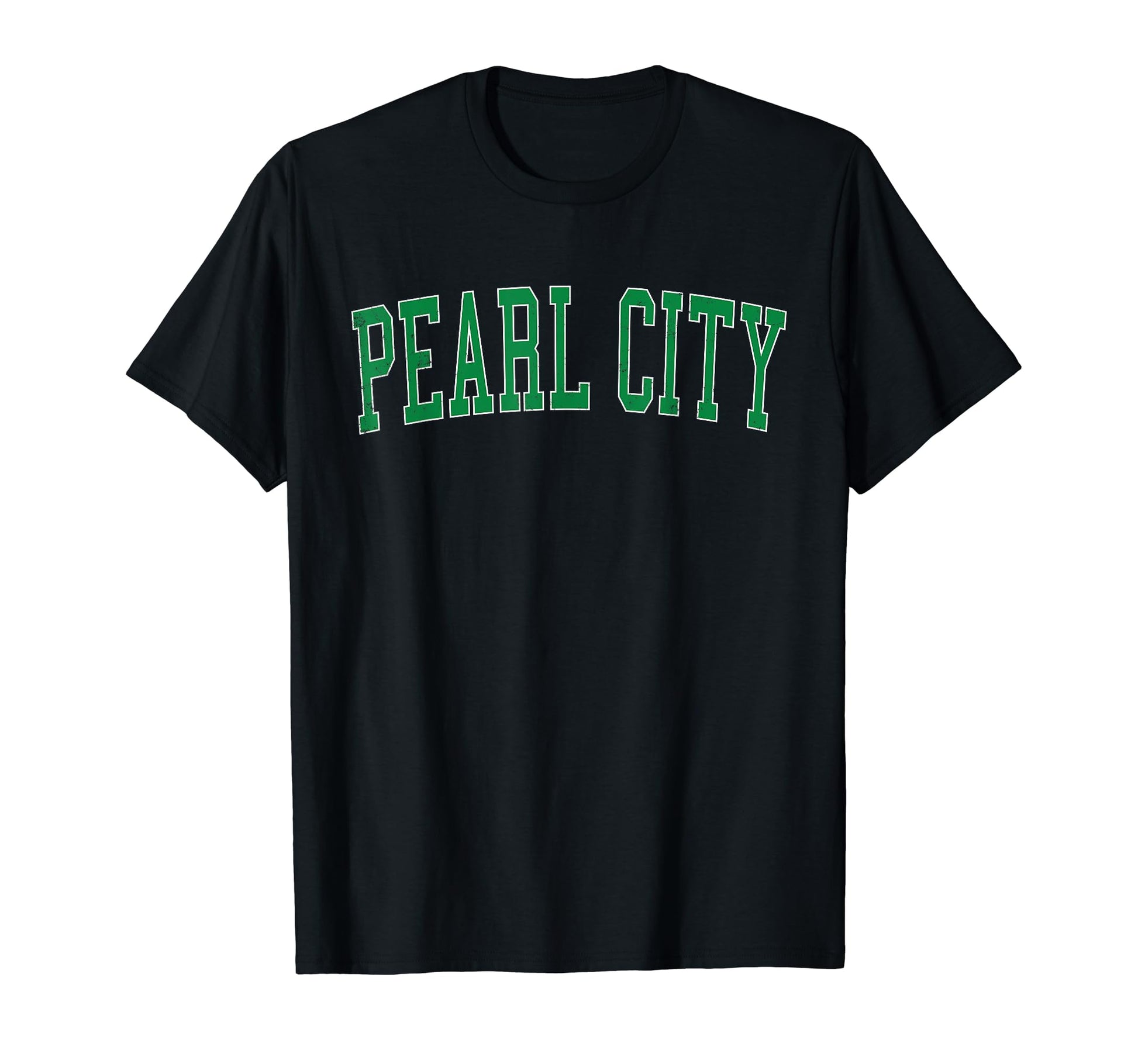 Pearl Ms Distressed Green Varsity T-Shirt - Aesthetic Graphic Unisex - T-Shirt, Sweatshirt, Hoodie