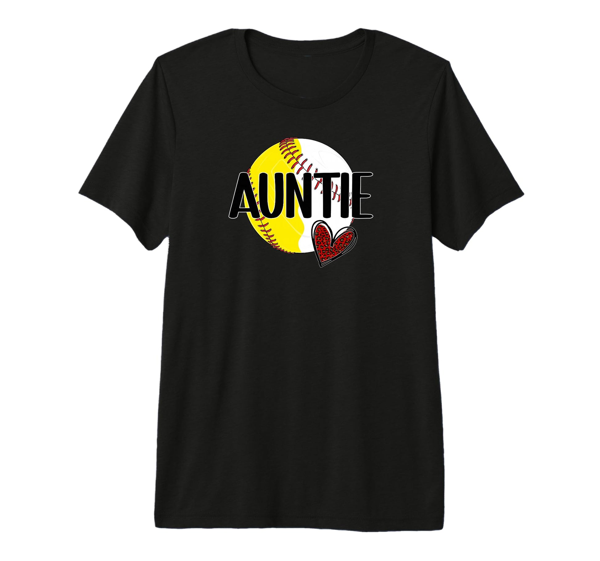 Baseball Softball Auntie Proud Softball T-Shirt - Graphic Print Unisex - T-Shirt, Sweatshirt, Hoodie