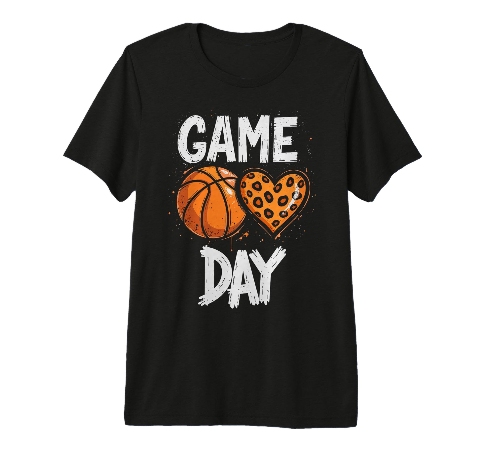 Game Day Animal Heart Basketball T-Shirt - Trendy Graphic for Adults - T-Shirt, Sweatshirt, Hoodie
