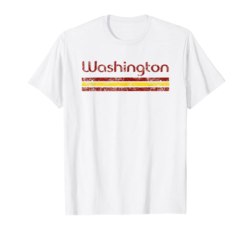 Washington D C Weathered Stripe Throwback T-Shirt - Graphic Print Unisex - T-Shirt, Sweatshirt, Hoodie