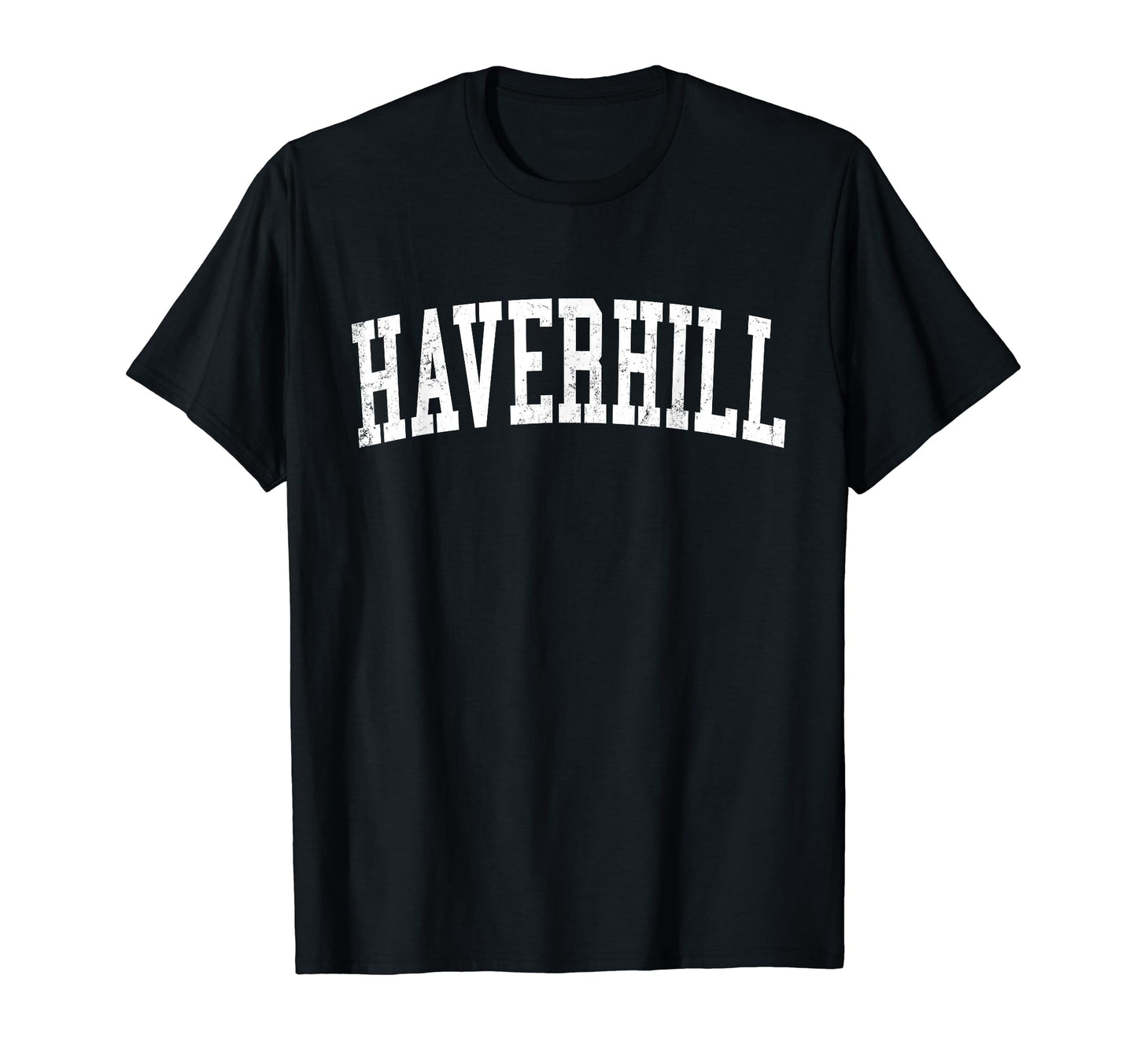 Haverhill Ma Distressed White Varsity T-Shirt - Custom Art Print for Adults - T-Shirt, Sweatshirt, Hoodie