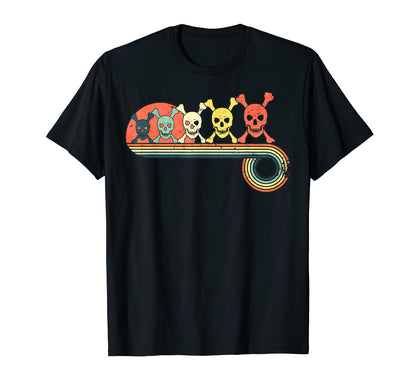 Skull Bones Sunset Rainbow T-Shirt - Unique Graphic Unisex - T-Shirt, Sweatshirt, Hoodie