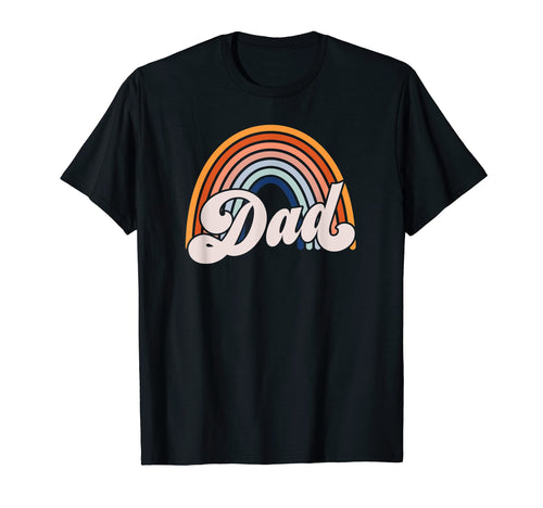 Mens 70S Dad Rainbow Dad T-Shirt - Novelty Apparel for Adults - T-Shirt, Sweatshirt, Hoodie