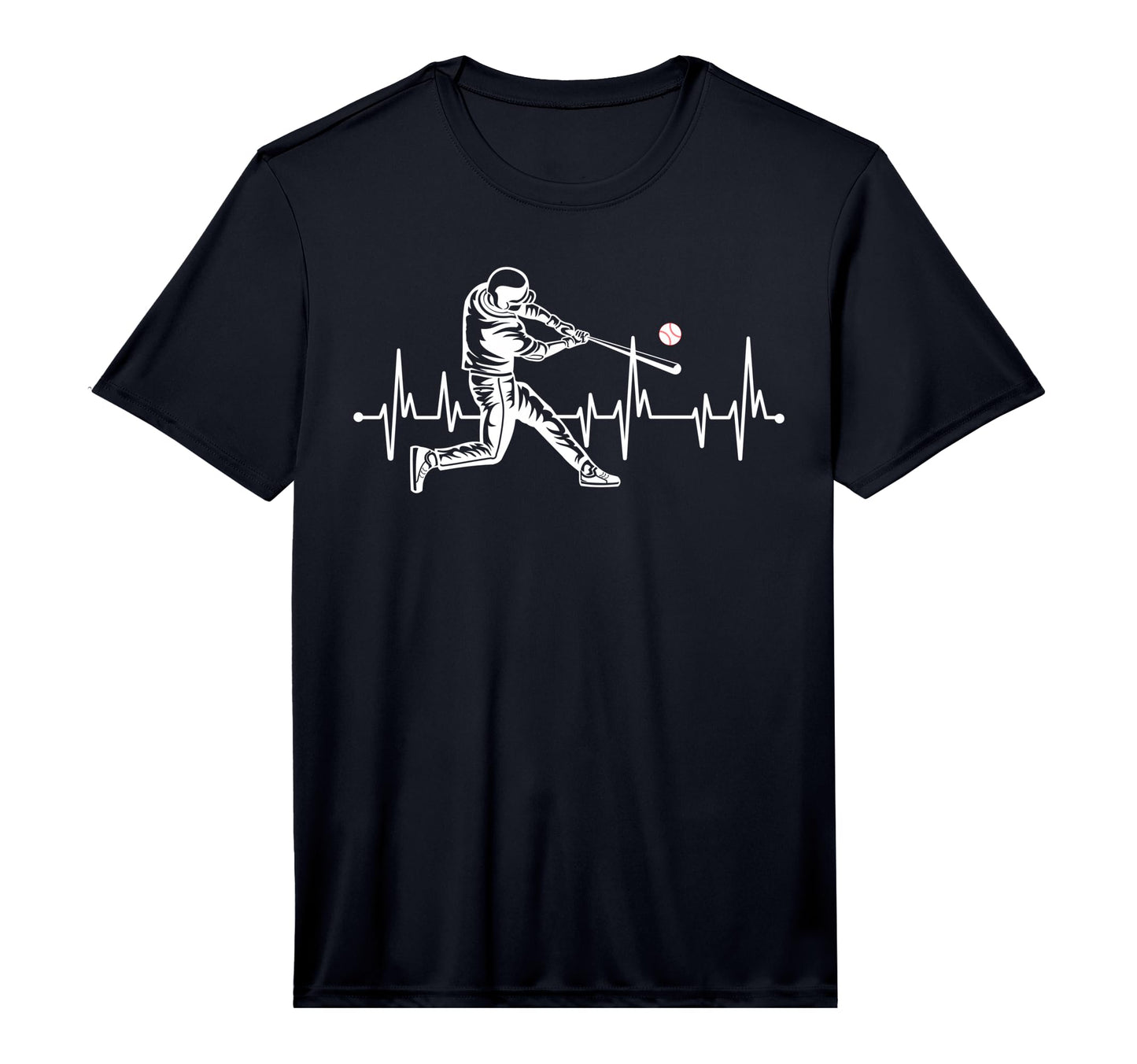 Baseball Heartbeat Funny Baseball T-Shirt - Casual Everyday Wear Unisex - T-Shirt, Sweatshirt, Hoodie