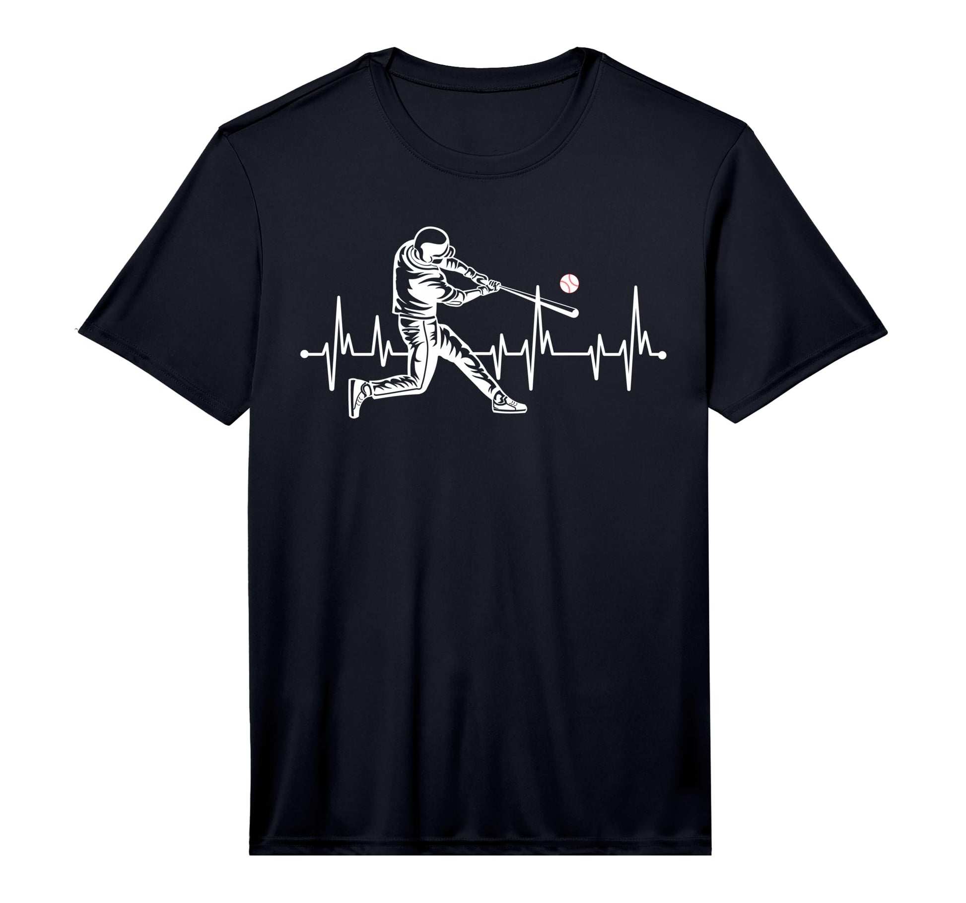 Baseball Heartbeat Funny Baseball T-Shirt - Casual Everyday Wear Unisex - T-Shirt, Sweatshirt, Hoodie