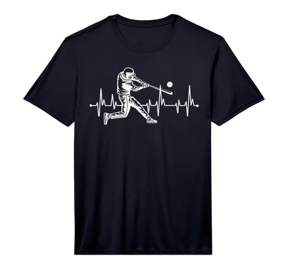 Baseball Heartbeat Funny Baseball T-Shirt - Casual Everyday Wear Unisex - T-Shirt, Sweatshirt, Hoodie