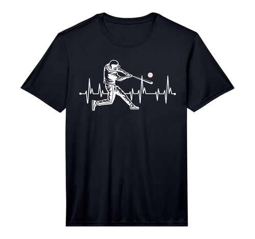 Baseball Heartbeat Funny Baseball T-Shirt - Casual Everyday Wear Unisex - T-Shirt, Sweatshirt, Hoodie