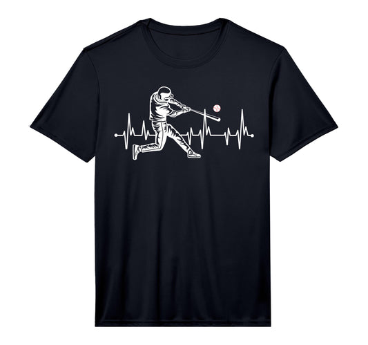Baseball Heartbeat Funny Baseball T-Shirt - Casual Everyday Wear Unisex - T-Shirt, Sweatshirt, Hoodie