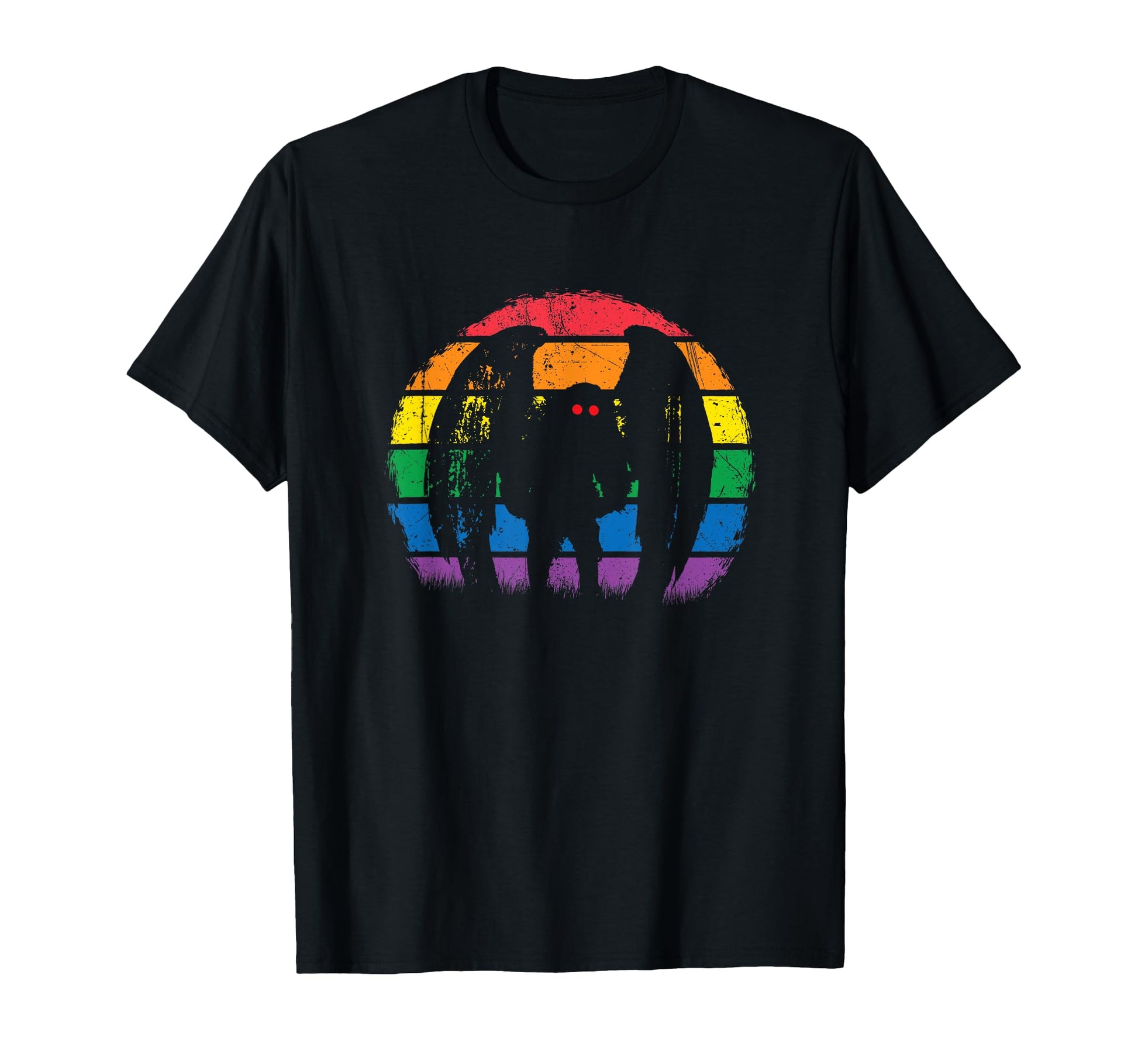 Mothman Rainbow Colorful Cryptid T-Shirt - Aesthetic Graphic Men Women - T-Shirt, Sweatshirt, Hoodie