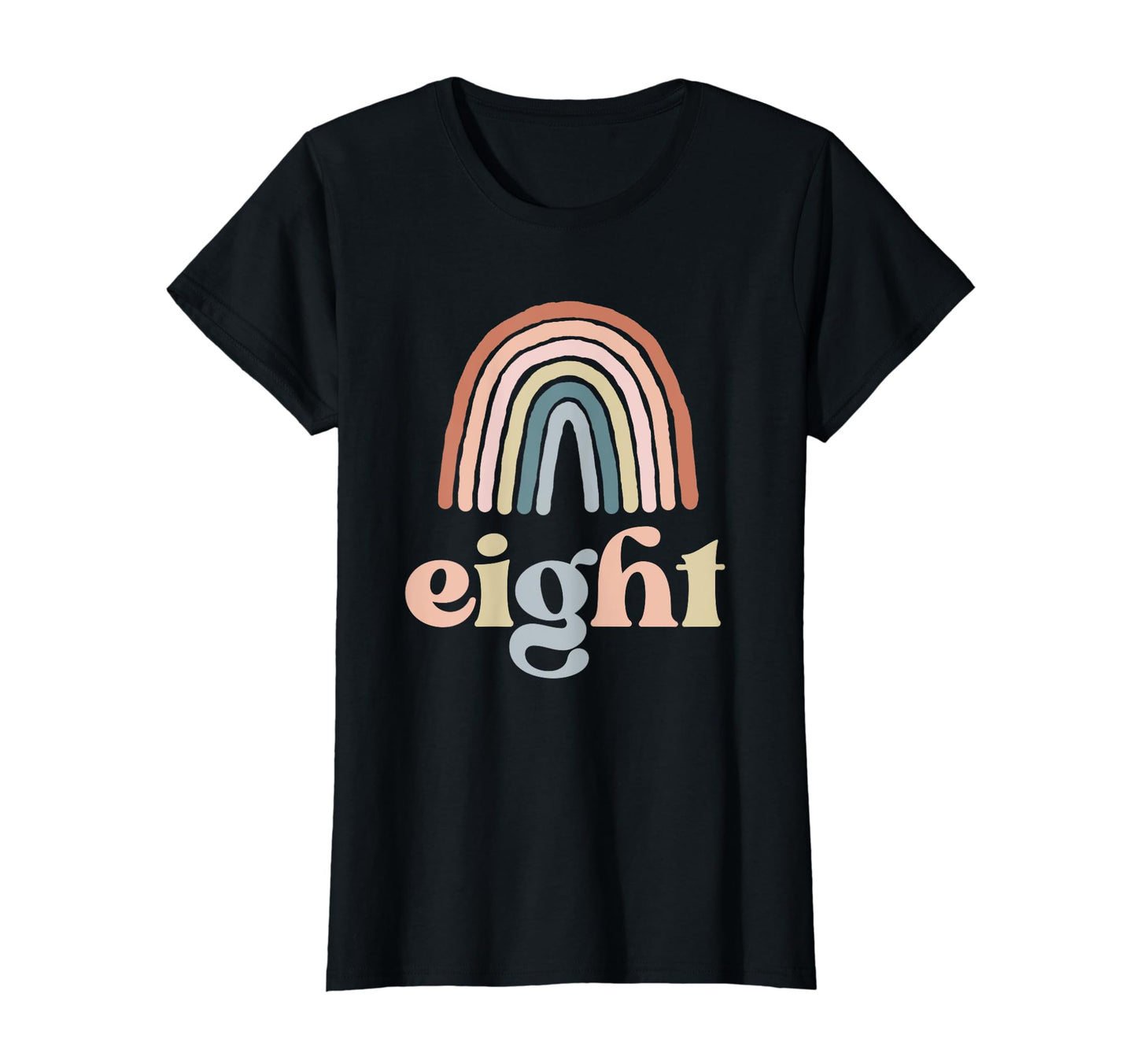 Eight Year Old Birthday Boho Rainbow T-Shirt - Aesthetic Graphic Men Women - T-Shirt, Sweatshirt, Hoodie