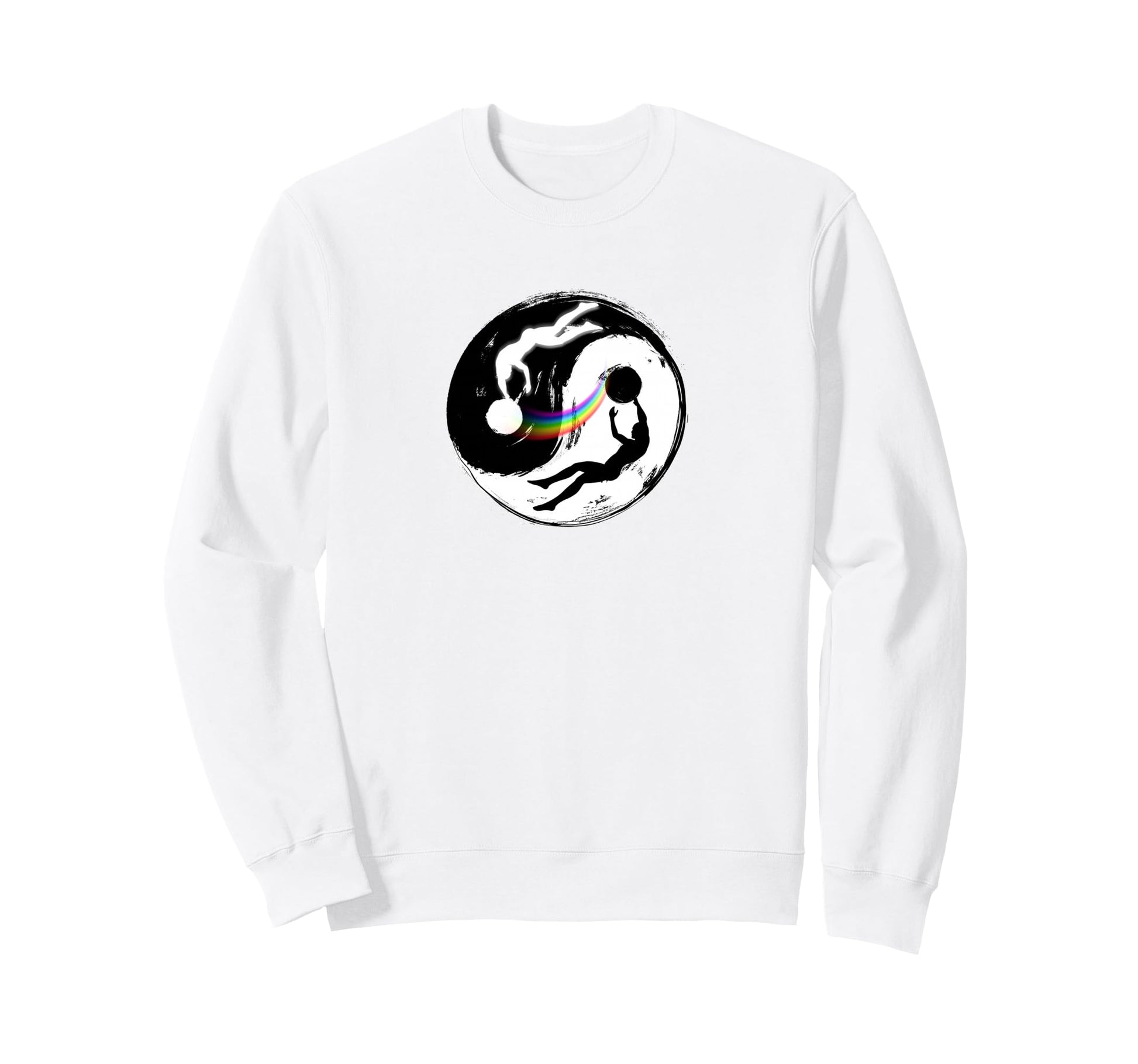 Spiritual Yin Yang Rainbow Balance Sweatshirt - Graphic Print Men Women - T-Shirt, Sweatshirt, Hoodie