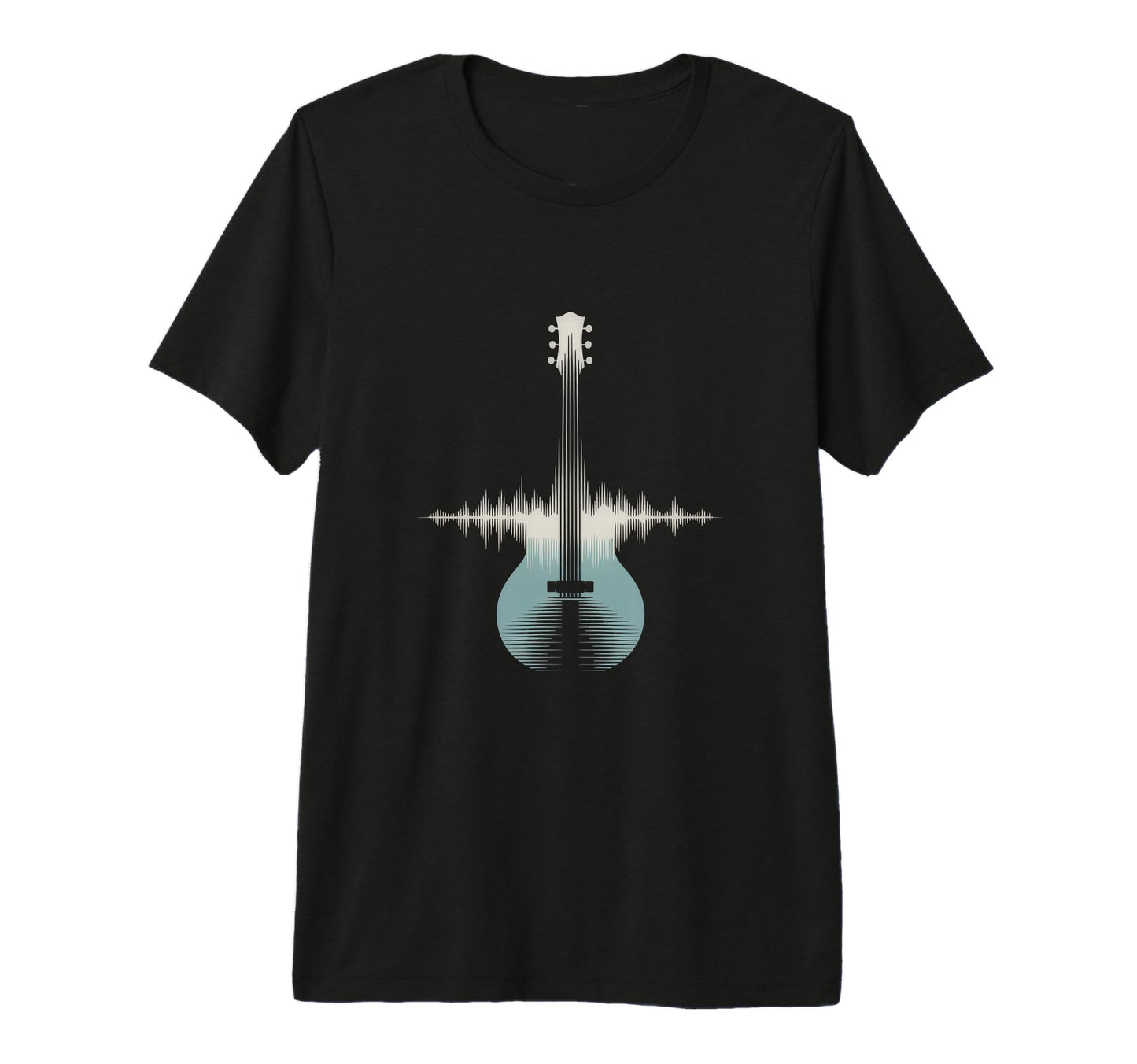 Guitar Sound Wave Musician Acoustic T-Shirt - Novelty Apparel for Adults - T-Shirt, Sweatshirt, Hoodie