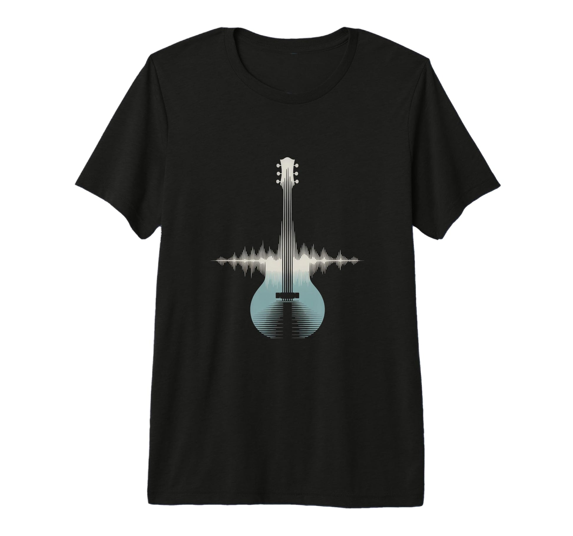 Guitar Sound Wave Musician Acoustic T-Shirt - Novelty Apparel for Adults - T-Shirt, Sweatshirt, Hoodie
