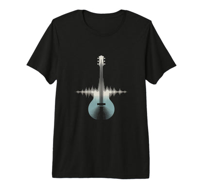 Guitar Sound Wave Musician Acoustic T-Shirt - Novelty Apparel for Adults - T-Shirt, Sweatshirt, Hoodie