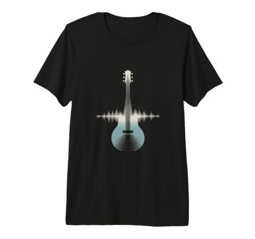 Guitar Sound Wave Musician Acoustic T-Shirt - Novelty Apparel for Adults - T-Shirt, Sweatshirt, Hoodie