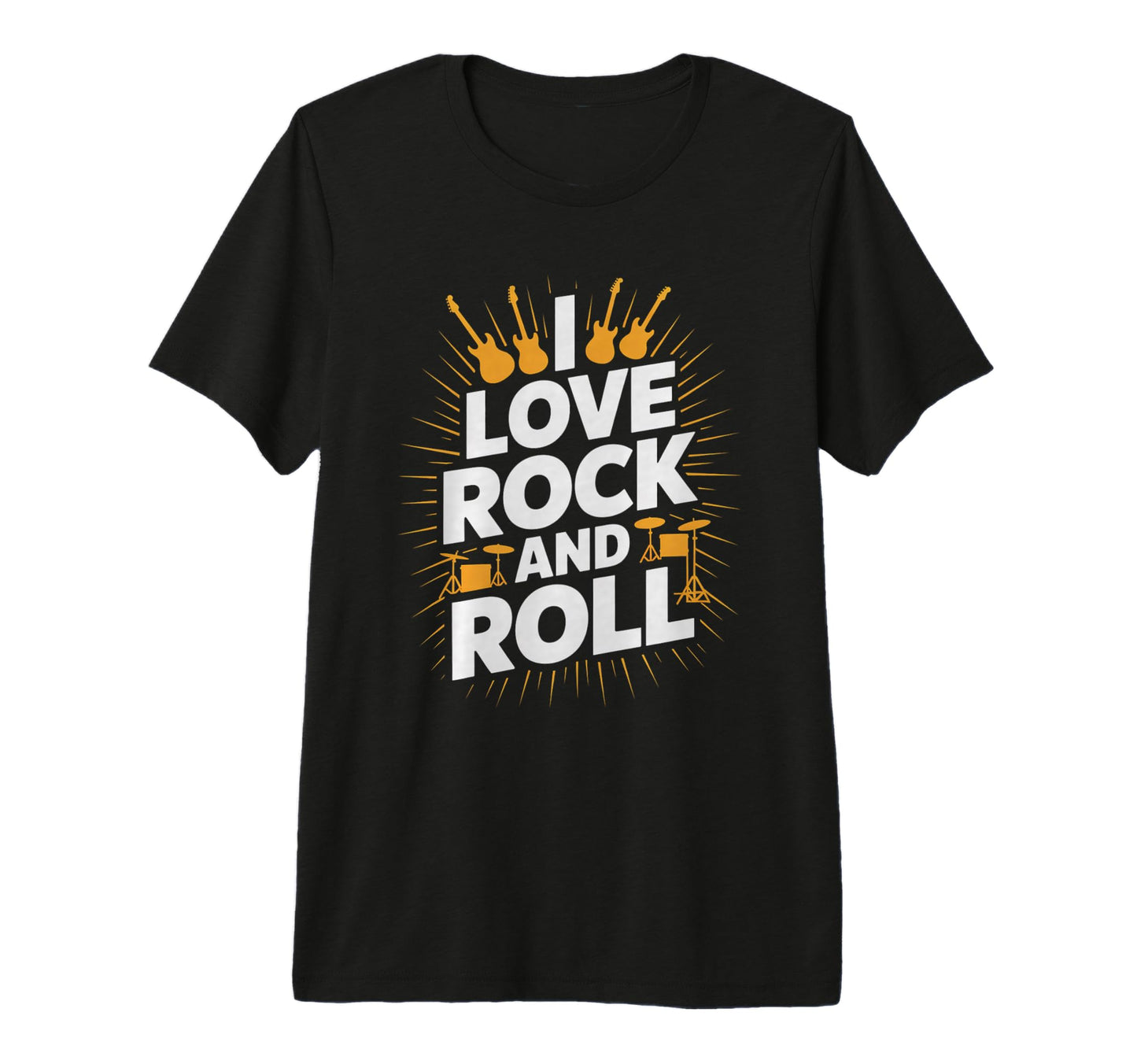 I Love Rock And Roll Music Guitars T-Shirt - Aesthetic Graphic Unisex - T-Shirt, Sweatshirt, Hoodie