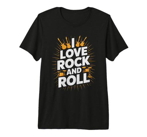 I Love Rock And Roll Music Guitars T-Shirt - Aesthetic Graphic Unisex - T-Shirt, Sweatshirt, Hoodie
