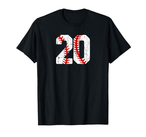 Baseball Player Jersey Number 20 20 Proud T-Shirt - Graphic Print Unisex - T-Shirt, Sweatshirt, Hoodie