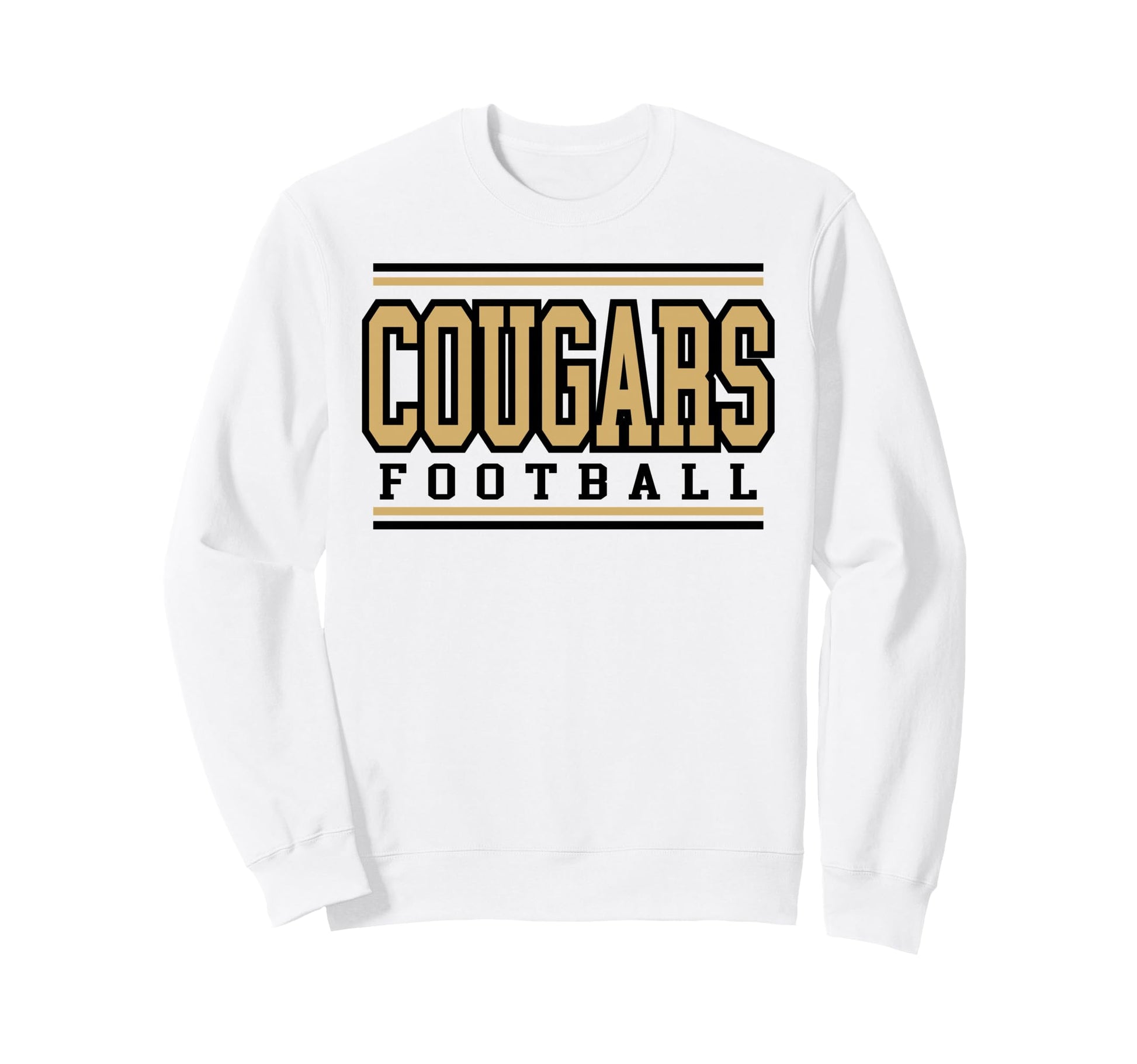 Cougar Football Mom Game Day Gold Sweatshirt - Casual Everyday Wear Unisex - T-Shirt, Sweatshirt, Hoodie