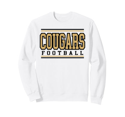 Cougar Football Mom Game Day Gold Sweatshirt - Casual Everyday Wear Unisex - T-Shirt, Sweatshirt, Hoodie