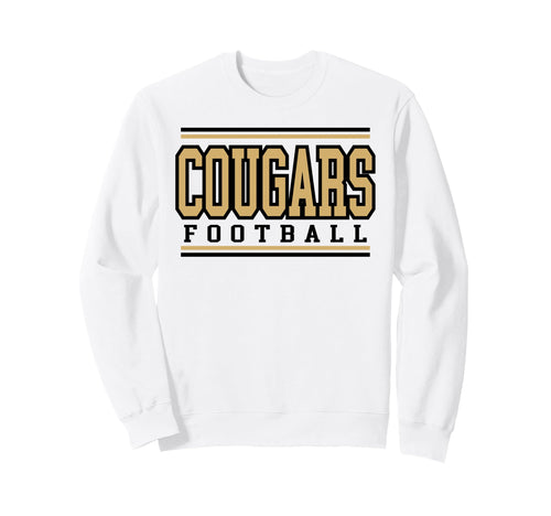 Cougar Football Mom Game Day Gold Sweatshirt - Casual Everyday Wear Unisex - T-Shirt, Sweatshirt, Hoodie