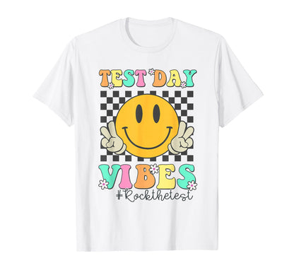 Groovy Motivational Test Day Vibes T-Shirt - Streetwear Style for Adults - T-Shirt, Sweatshirt, Hoodie