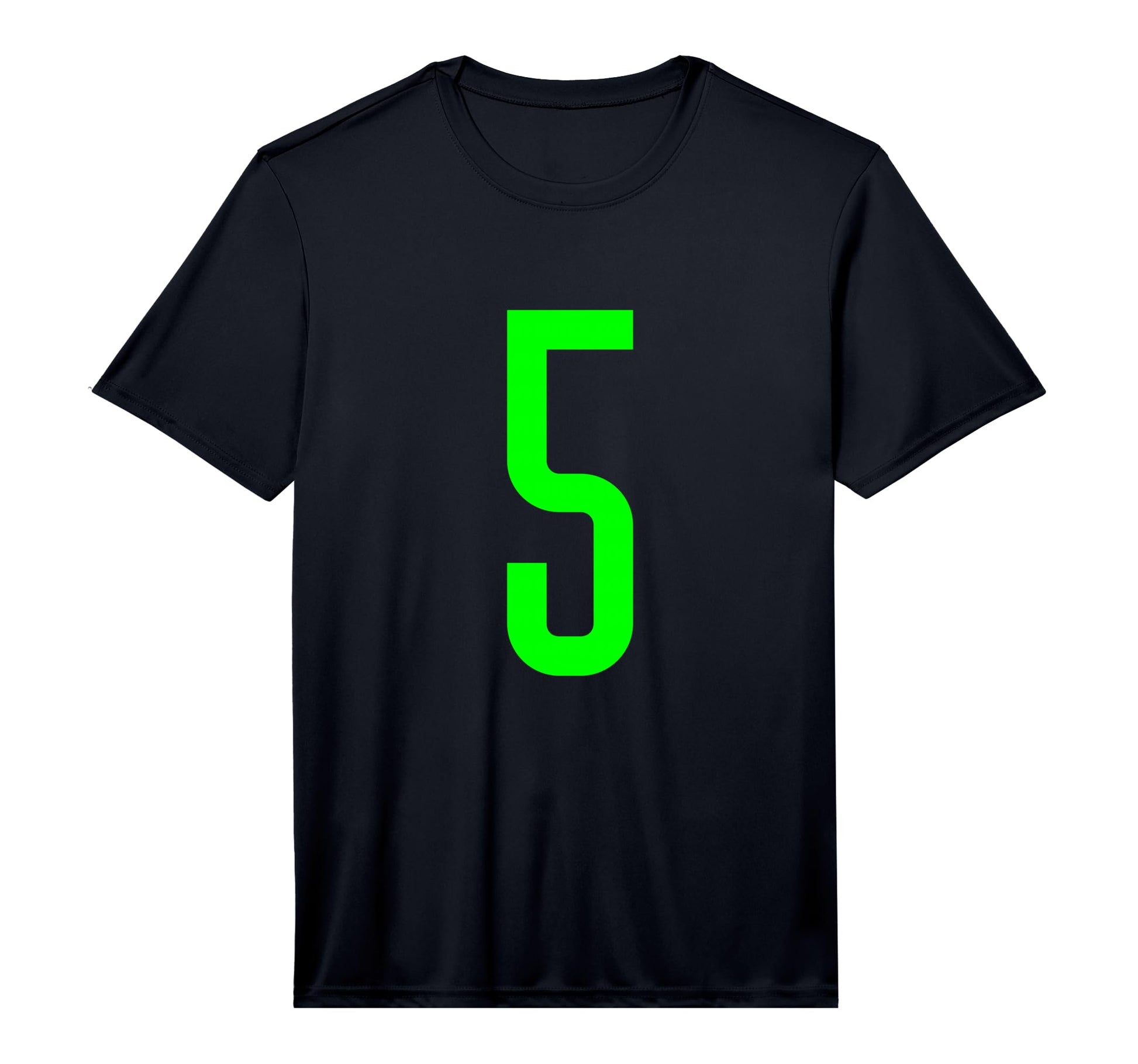 Sports Team Number 5 Green Performance T-Shirt - Unique Graphic Men Women - T-Shirt, Sweatshirt, Hoodie