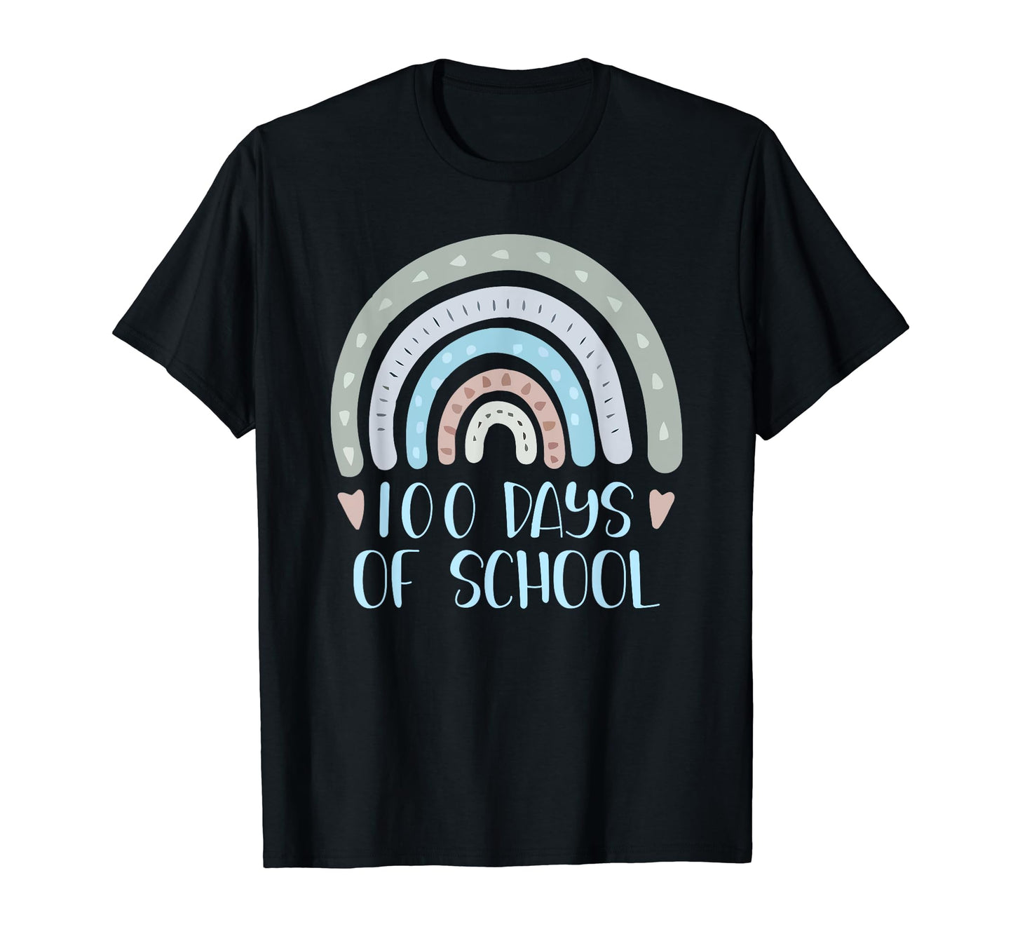 100 Days School Teacher Student Rainbow T-Shirt - Trendy Graphic for Adults - T-Shirt, Sweatshirt, Hoodie