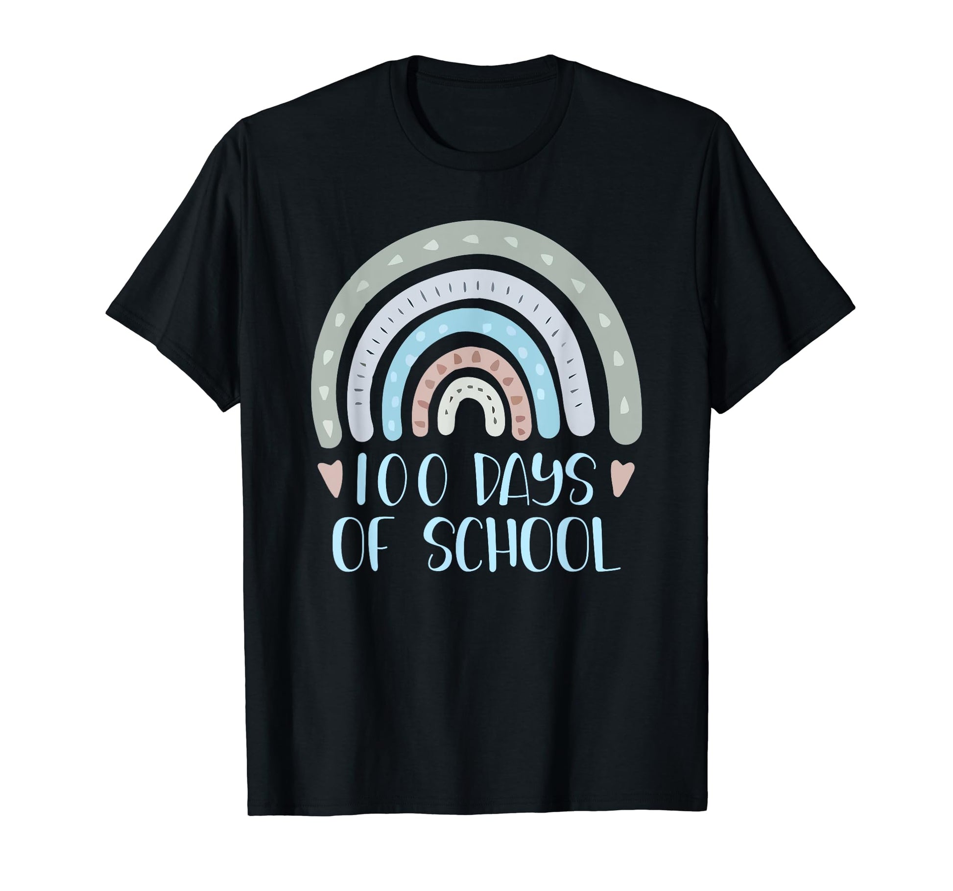 100 Days School Teacher Student Rainbow T-Shirt - Trendy Graphic for Adults - T-Shirt, Sweatshirt, Hoodie