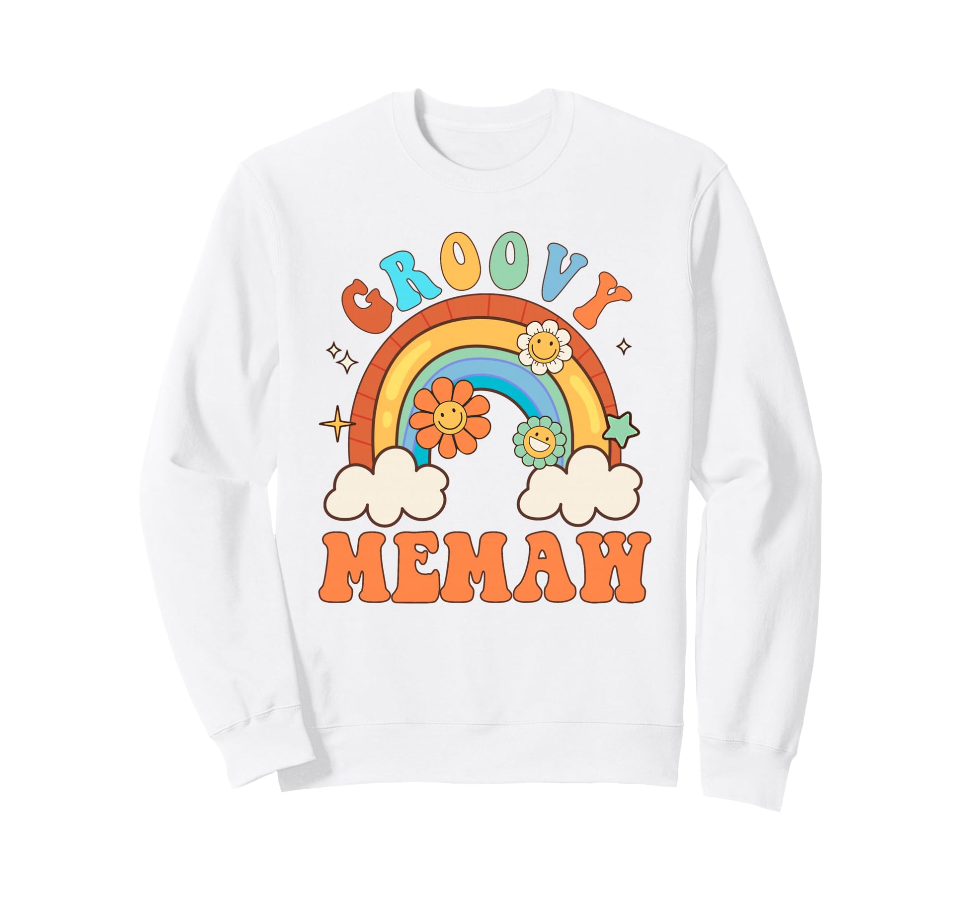 Groovy Flower Rainbow Birthday Sweatshirt - Casual Everyday Wear Unisex - T-Shirt, Sweatshirt, Hoodie