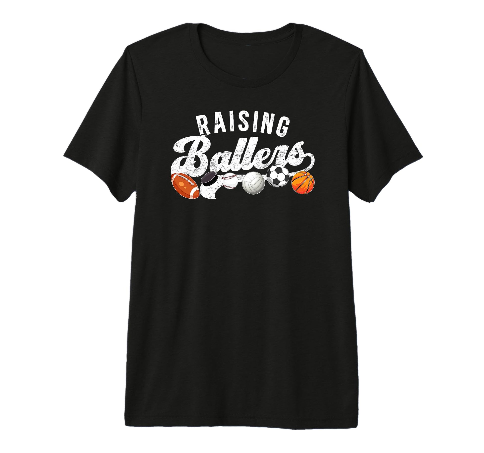 Mens Raising Ballers Sports Dad Sports T-Shirt - Custom Art Print Unisex - T-Shirt, Sweatshirt, Hoodie