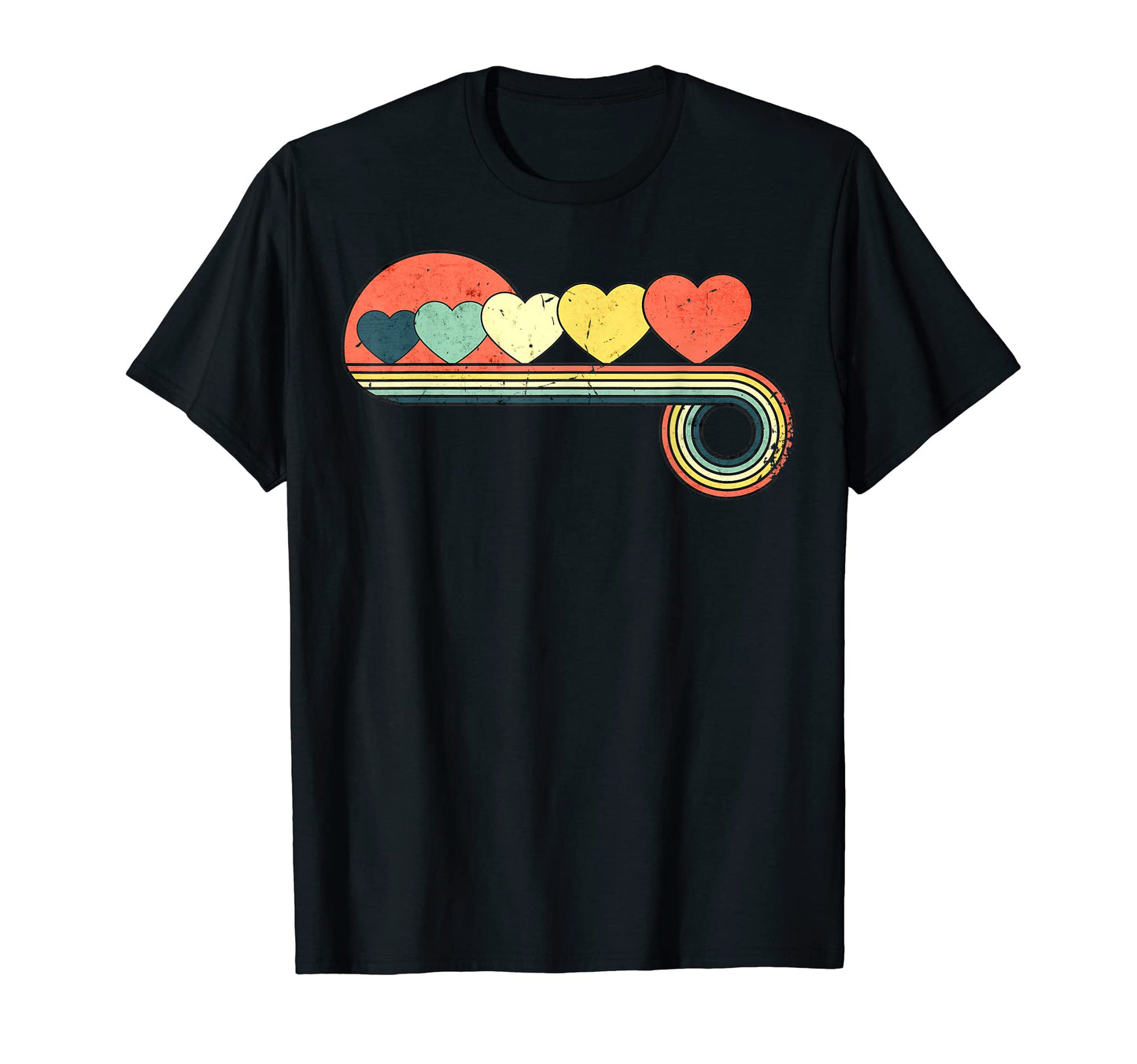 Heart Sunset Rainbow T-Shirt - Casual Everyday Wear Men Women - T-Shirt, Sweatshirt, Hoodie