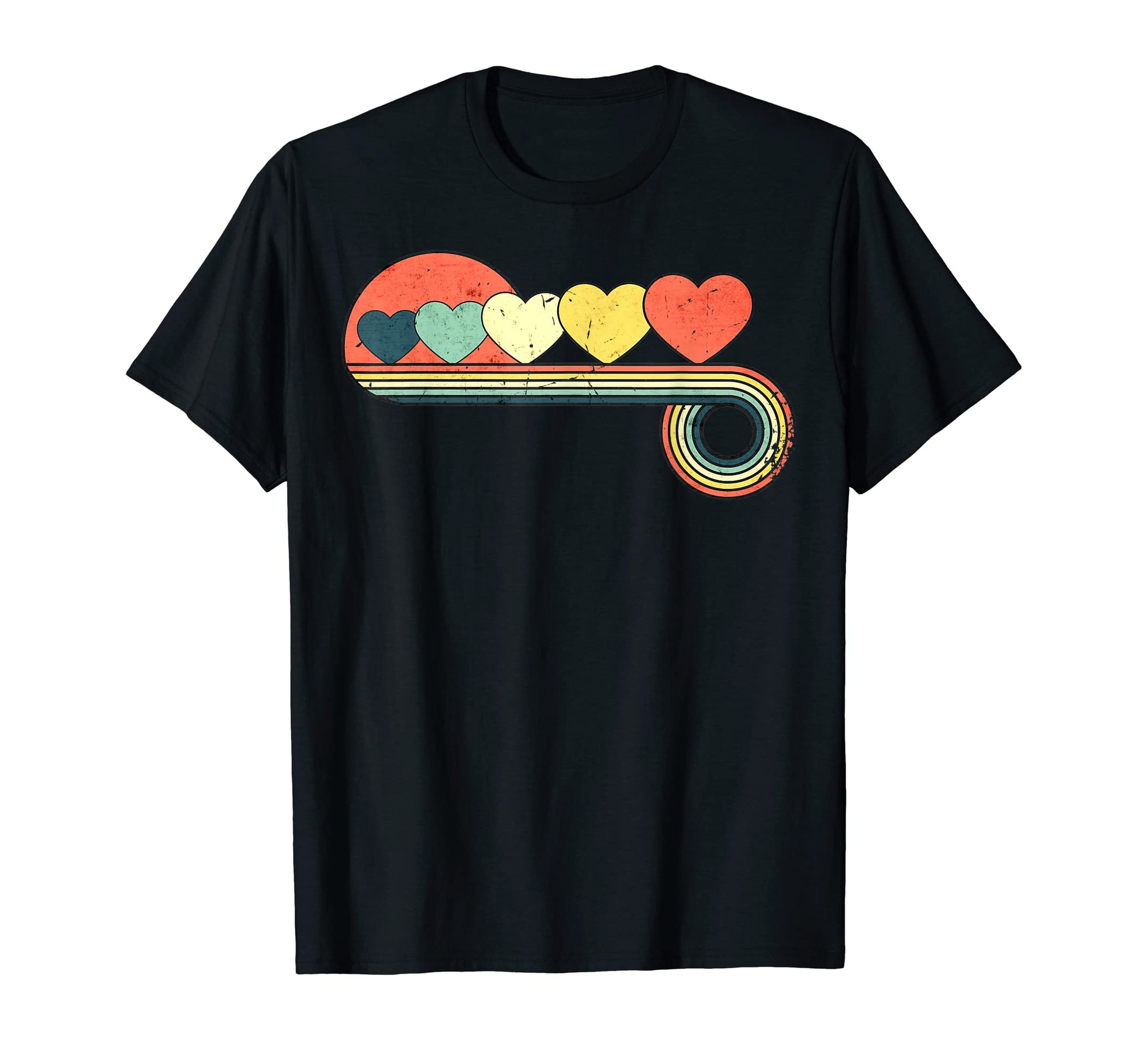 Heart Sunset Rainbow T-Shirt - Casual Everyday Wear Men Women - T-Shirt, Sweatshirt, Hoodie