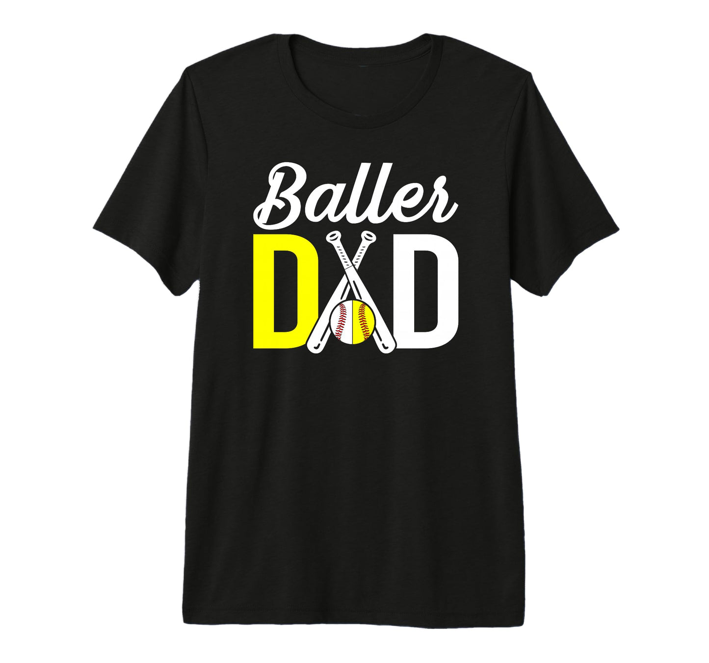 Mens Baller Dad Proud Baseball T-Shirt - Novelty Apparel Men Women - T-Shirt, Sweatshirt, Hoodie