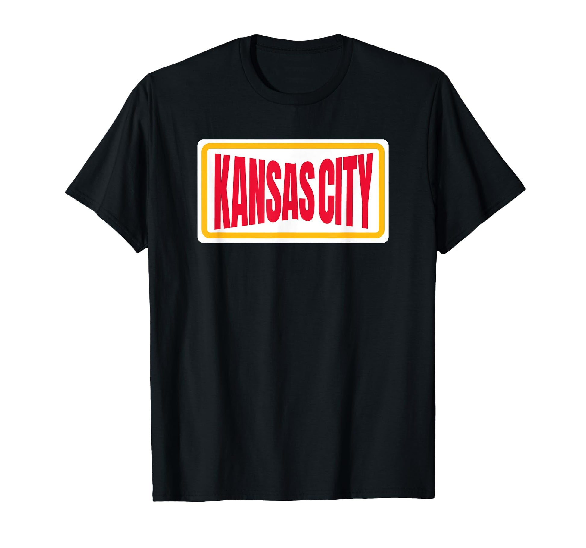 Kc Red Kansas City Red Yellow Fun Stripes T-Shirt - Trendy Graphic Unisex - T-Shirt, Sweatshirt, Hoodie