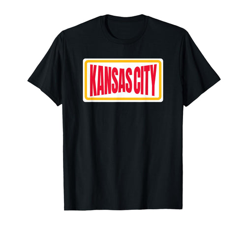 Kc Red Kansas City Red Yellow Fun Stripes T-Shirt - Trendy Graphic Unisex - T-Shirt, Sweatshirt, Hoodie