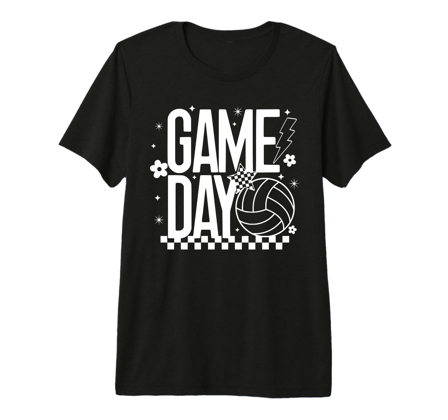Volleyball Game Day Checker Volleyball T-Shirt - Novelty Apparel Men Women - T-Shirt, Sweatshirt, Hoodie