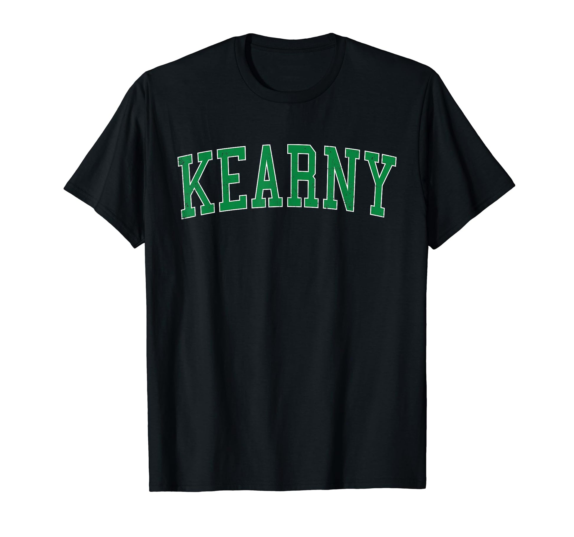 Kearny Nj Distressed Green Varsity T-Shirt - Casual Everyday Wear Unisex - T-Shirt, Sweatshirt, Hoodie
