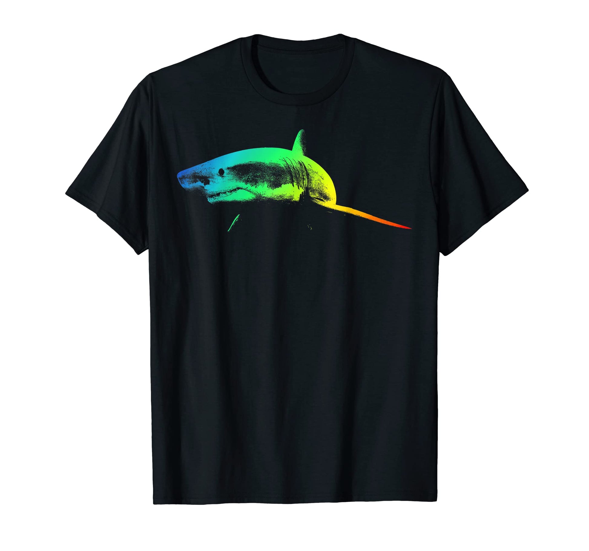 Shark Colorful Rainbow T-Shirt - Fun Novelty Design Men Women - T-Shirt, Sweatshirt, Hoodie